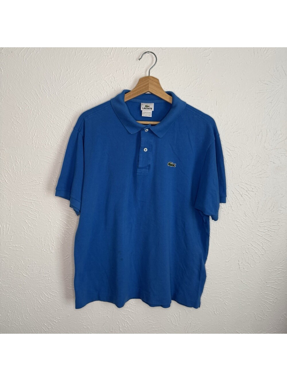 Lacoste Izod Unisex Polo T-Shirt Vintage Size Large Blue Short Sleeve 90s